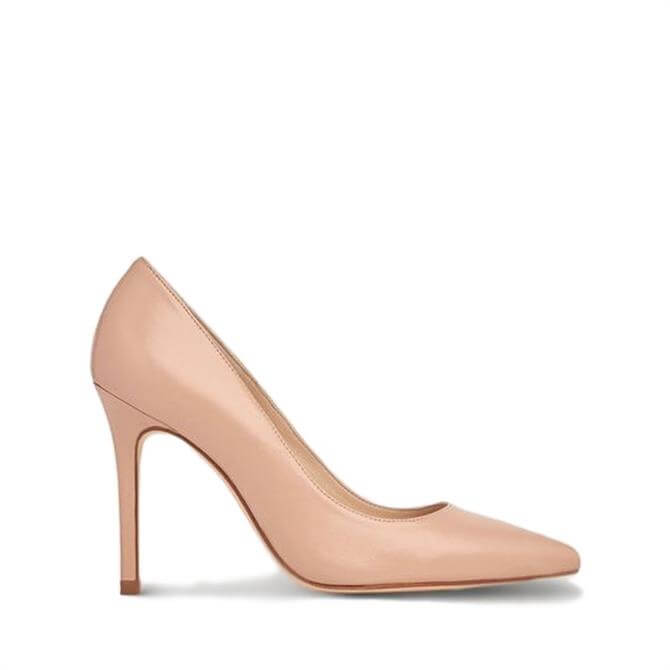 L.K. Bennet Fern Nude Leather Pointed Toe Courts